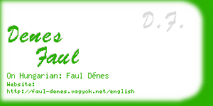 denes faul business card