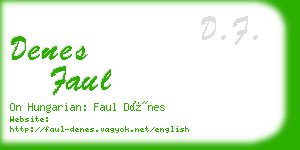 denes faul business card